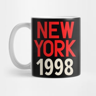 Iconic New York Birth Year Series: Timeless Typography - New York 1998 Mug